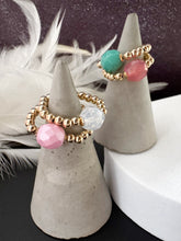 Load image into Gallery viewer, Glass Beaded Stretch Ring - various
