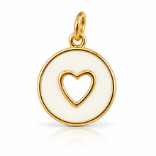 Load image into Gallery viewer, Heart Cutout Enamel Pendant Charm -  4 colours

