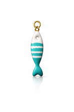 Load image into Gallery viewer, Mini colourful stripy fish charm - 14 colours
