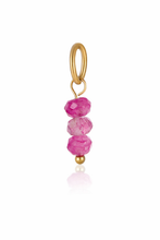 Load image into Gallery viewer, 3 stone beaded gemstone charms - 7 colours
