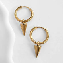 Load image into Gallery viewer, Spike Chunky Stainless Steel Huggie Earrings
