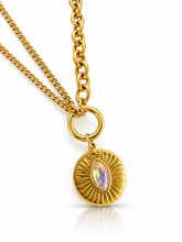 Load image into Gallery viewer, Crystal Charm Stainless Steel double row necklace

