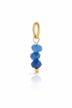 Load image into Gallery viewer, 3 stone beaded gemstone charms - 7 colours
