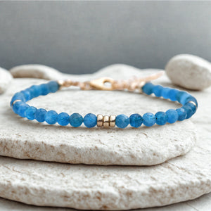Gemstone and 14k Gold Filled Dainty Bracelet
