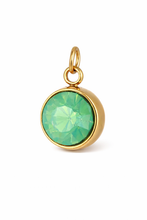 Load image into Gallery viewer, Chunky Crystal Gem Stainless Steel round charm
