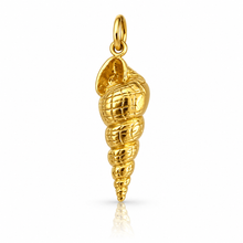 Load image into Gallery viewer, Large Gold Conch charm pendant
