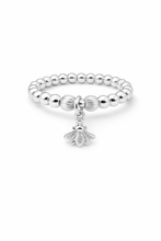 Load image into Gallery viewer, Bee Charm Bead Stretch Ring
