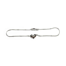 Load image into Gallery viewer, Sterling Silver Puff Heart Anklet
