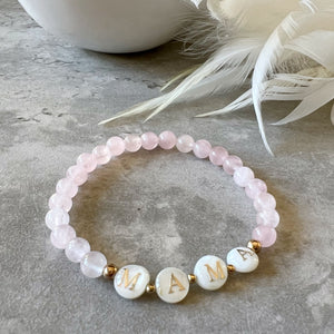 Semi Precious Stone “Mama” “Mum” Bracelets