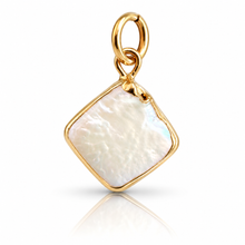 Load image into Gallery viewer, Diamond shaped Freshwater pearl charm
