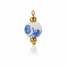 Load image into Gallery viewer, Ceramic floral round bead charm - 3 designs
