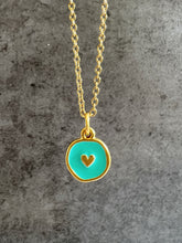 Load image into Gallery viewer, Gold Boho "Summer Vibes" Heart Enamel Pendant Necklace - 3 colours
