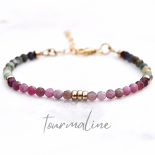 Load image into Gallery viewer, Gemstone and 14k Gold Filled Dainty Bracelet
