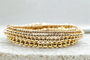 Gold Filled Simplicity Plain Ball Bead Bracelet