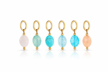 Load image into Gallery viewer, Oval gemstone charms - 6 colours
