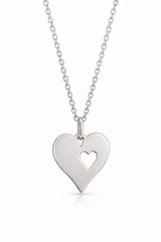 Load image into Gallery viewer, Cutout Heart Sterling Silver Necklace
