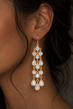 Load image into Gallery viewer, Ilaa Chandelier 13 gem cascading Earrings
