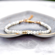Load image into Gallery viewer, Gemstone and 14k Gold Filled Dainty Bracelet
