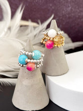 Load image into Gallery viewer, 8mm Gemstone Beaded Stretch Ring - various

