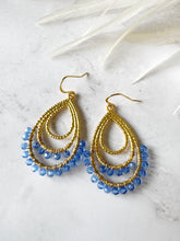 Load image into Gallery viewer, Ibiza teardrop double row beaded earrings
