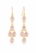 Load image into Gallery viewer, Ira Chandelier 5 gem cascading Earrings
