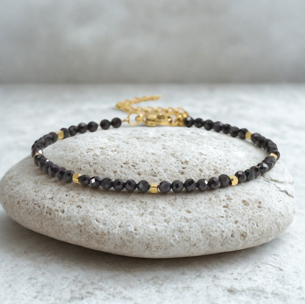 Gemstone stainless steel bracelets - various