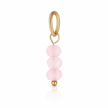 Load image into Gallery viewer, 3 stone beaded gemstone charms - 7 colours
