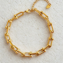 Load image into Gallery viewer, U shape chunky link Stainless Steel bracelet
