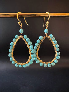 Gemstone Maxi teardrop earrings