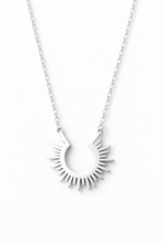 Load image into Gallery viewer, Sunburst Gold &amp; Silver Stainless Steel Necklace
