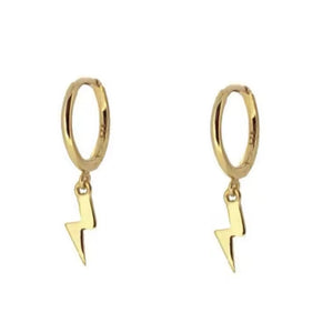 Lightning Bolt huggie hoop earrings