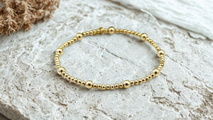 Gold Filled Simplicity 3mm/5mm Ball Mini Satellite Bracelet