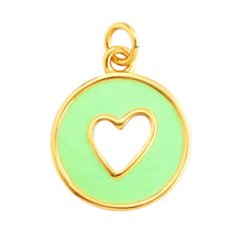 Load image into Gallery viewer, Gold Boho Heart Enamel Pendant Necklace
