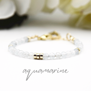 Gemstone and 14k Gold Filled Dainty Bracelet