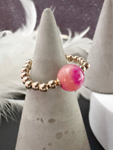 Load image into Gallery viewer, 8mm Gemstone Beaded Stretch Ring - various
