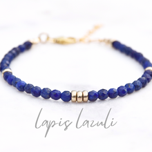 Load image into Gallery viewer, Gemstone and 14k Gold Filled Dainty Bracelet
