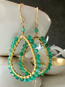 Gemstone Maxi teardrop earrings
