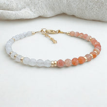 Load image into Gallery viewer, Gemstone and 14k Gold Filled Dainty Bracelet
