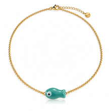 Load image into Gallery viewer, Enamelled Fish Gold Chain Necklace - 11 colours
