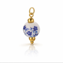 Load image into Gallery viewer, Ceramic floral round bead charm - 3 designs
