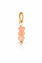 Load image into Gallery viewer, 3 stone beaded gemstone charms - 7 colours
