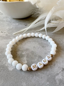 Semi Precious Stone “Mama” “Mum” Bracelets