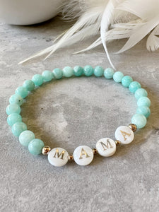 Semi Precious Stone “Mama” “Mum” Bracelets