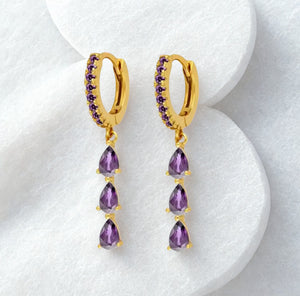 Crystal Coloured drop huggies