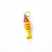 Load image into Gallery viewer, Mini colourful stripy fish charm - 14 colours
