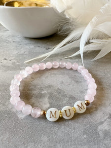 Semi Precious Stone “Mama” “Mum” Bracelets