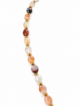 Load image into Gallery viewer, Strawberry Quartz and Freshwater Pearl 20” OOAK necklace
