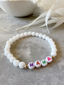 Semi Precious Stone “Mama” “Mum” Bracelets