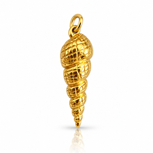 Load image into Gallery viewer, Large Gold Conch charm pendant
