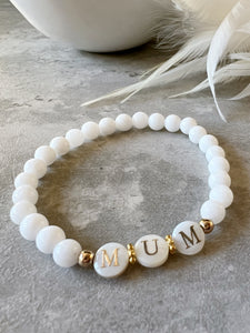 Semi Precious Stone “Mama” “Mum” Bracelets